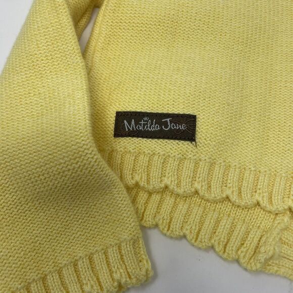 Matilda Jane Size 2 Yellow Meringue Cardigan Girls Enchanted Garden Bow Sweater - Picture 4 of 5